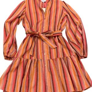 FRNCH Paris Striped Multicolor Casual Dress size M